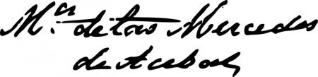 Signature de Mercedes de Acebal (ca 1801 - 1873)