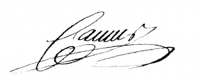 Signature de Armand-Gaston Camus (1740 - 1804)