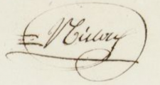 Signature de Dominique Nicloux (1779 - 1845)