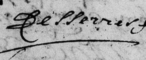 Signature of Claude Desserres (c. 1628 - 1687)