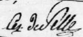 Signature de César de Selle (1779 - 1862)