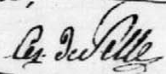 Signature of César de Selle (1779 - 1862)