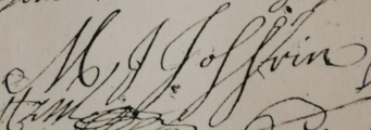 Signature de Marie Joffrin (1730 - 1796)