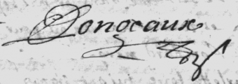 Signature de Pierre de Longeaux (1696 - 1769)