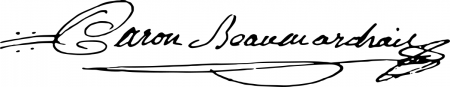Signature de Beaumarchais (1732 - 1799)