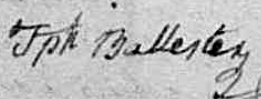 Signature de Josep Ballester (ca 1763 - )