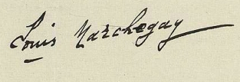 Signature de Louis Marchegay (1869 - 1933)