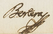 Signature of Bartolommeo Antonio Bertera (c. 1710 - 1782)