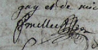 Signature de François Mellier (1674 - 1754)