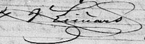 Signature de Vincent Liénart (1806 - 1872)