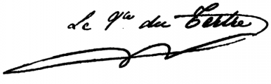 Signature de Alexandre Maximilien du Tertre (1774 - 1851)