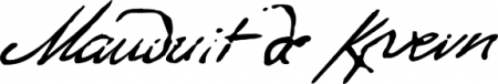 Signature de Hippolyte de Mauduit (1721 - 1782)