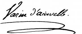 Signature de Jean Antoine Varin d'Ainvelle (1766 - 1844)