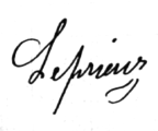 Signature of François Pierre Leprieur (1842 - 1930)