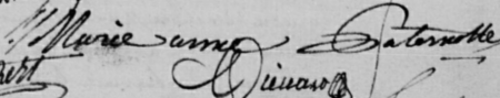 Signature of Marie-Anne Paternoste (1794 - )