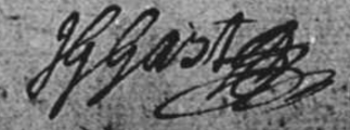 Signature of Georges Gast (1720 - 1765)