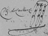 Signature of Charles de Coattarel (1625 - 1671)