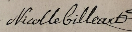 Signature de Nicole Billecart (1757 - 1822)