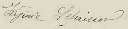 Signature de Virginie Leprieur (1882 - 1961)