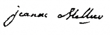 Signature de Jeanne Mellier (1754 - 1800)
