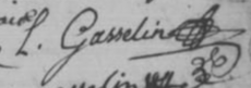 Signature de Louis Julien Gasselin du Verger (1741 - 1823)