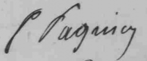 Signature of Frédéric Paquier (1789 - )