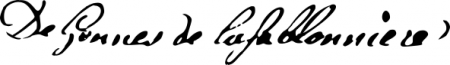 Signature de Louise de Gennes (1747 - 1783)