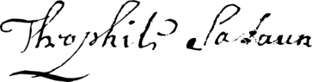 Signature de Théophile Salaün du Rest (1638 - 1699)
