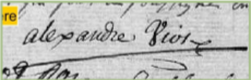 Signature of Alexandre Viot (1742 - 1823)