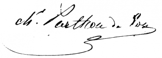 Signature de Édouard Parthon de Von (1788 - 1877)