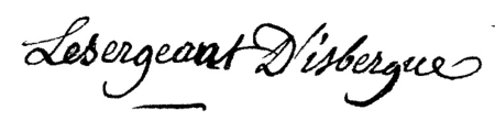 Signature de Louis Le Sergeant d'Isbergues (1747 - 1807)