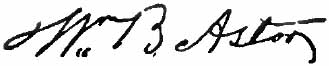Signature de William Backhouse Astor (1792 - 1875)