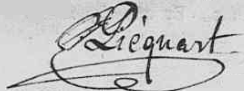 Signature de Jacques Joseph Picquart (1748 - 1811)