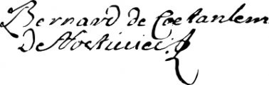 Signature of Bernard de Coëtanlem (1658 - 1740)