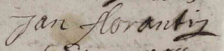 Signature de Jean II Florentin (1665 - 1735)