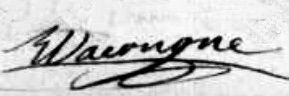 Signature de Philippe Wacongne (1793 - 1842)