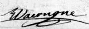 Signature of Philippe Wacongne (1793 - 1842)