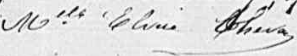 Signature de Elvire Chevau (1847 - 1918)
