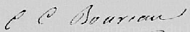 Signature de Cyrille Charles Boureau (1823 - 1912)