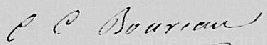 Signature of Cyrille Charles Boureau (1823 - 1912)