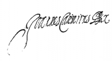 Signature de Jean II Casimir Vasa (1609 - 1672)