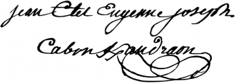 Signature de Eugène Cabon de Kerandraon (1780 - 1827)