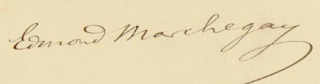 Signature de Edmond Marchegay (1842 - 1891)