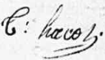 Signature de Thérèse Hacot (1789 - 1851)