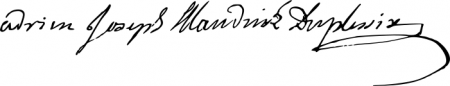 Signature de Adrien Joseph de Mauduit (1680 - 1734)