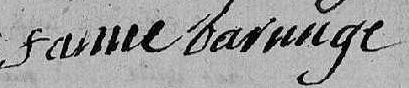 Signature of Suzanne Bonnaudeau (1744 - 1831)