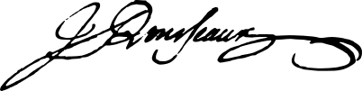 Signature de Jean Rousseau (1694 - 1733)