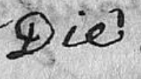 Signature de Jean Dié (ca 1703 - 1784)