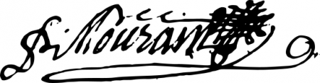 Signature de Pierre IV Mourain (ca 1699 - 1778)