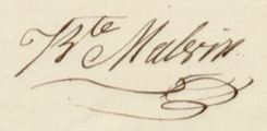 Signature de Jean-Baptiste Malvin (1764 - 1825)